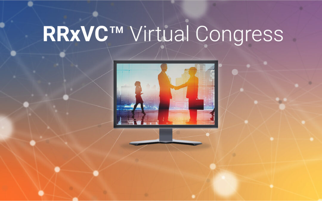 Image of people meeting on a computer screen with text reading: RRxVC Virtual Congress.